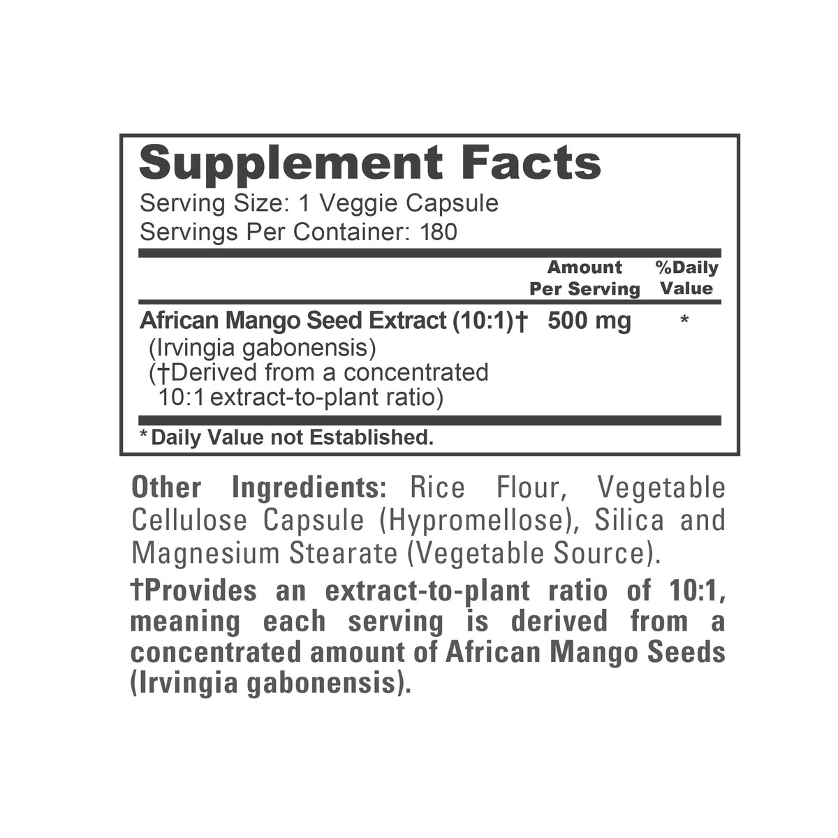 NusaPure African Mango 500 mg - 180 Vegetarian Capsules - image 4
