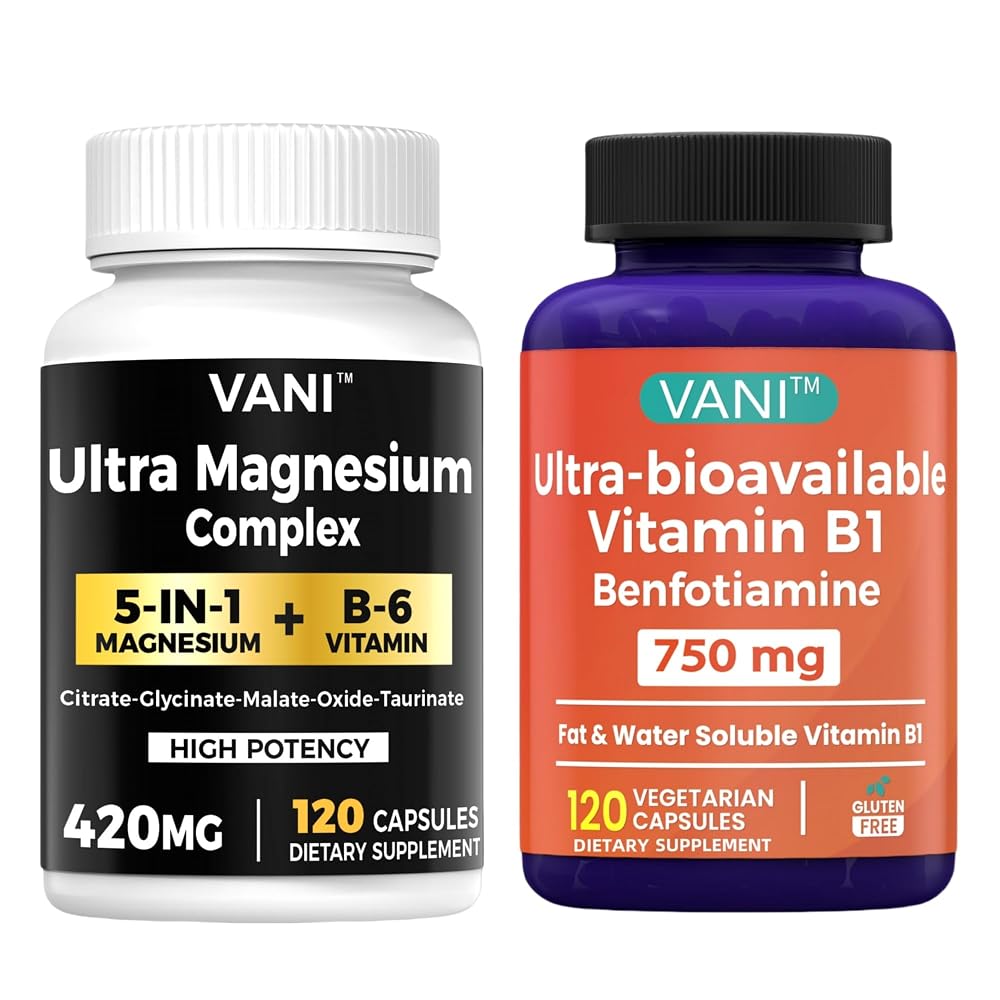VANI 5 in 1 Magnesium & Vitamin B1 B6 - 120 Capsules