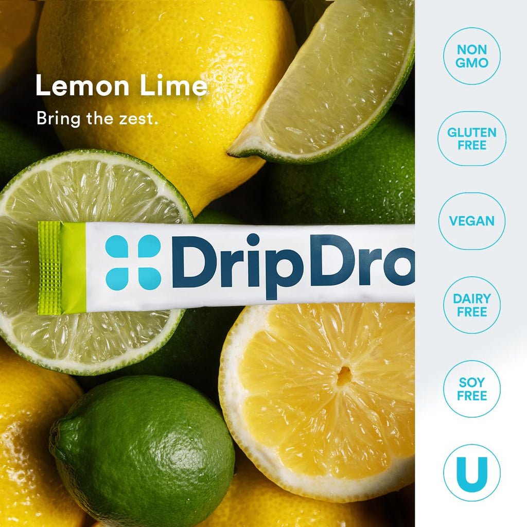 DripDrop Hydration - Zero Sugar Electrolyte Powder Packets Keto