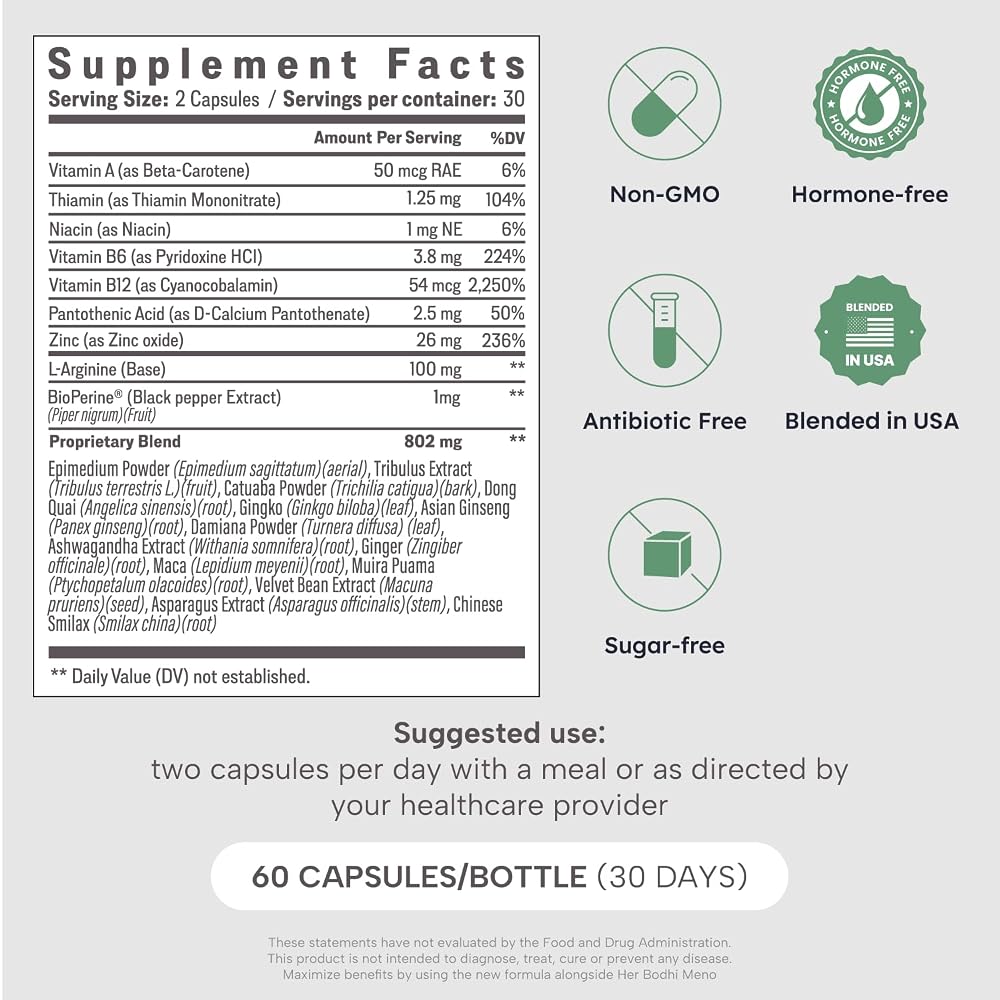 Her Bodhi Hormonal Support Supplement for Women - 60 Capsules - image 5