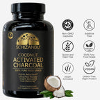 Schizandu Activated Coconut Charcoal Capsules- Supports Health - Vegan