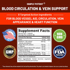 Simply Potent Blood Circulation & Vein Support - 90 Capsules - image 3