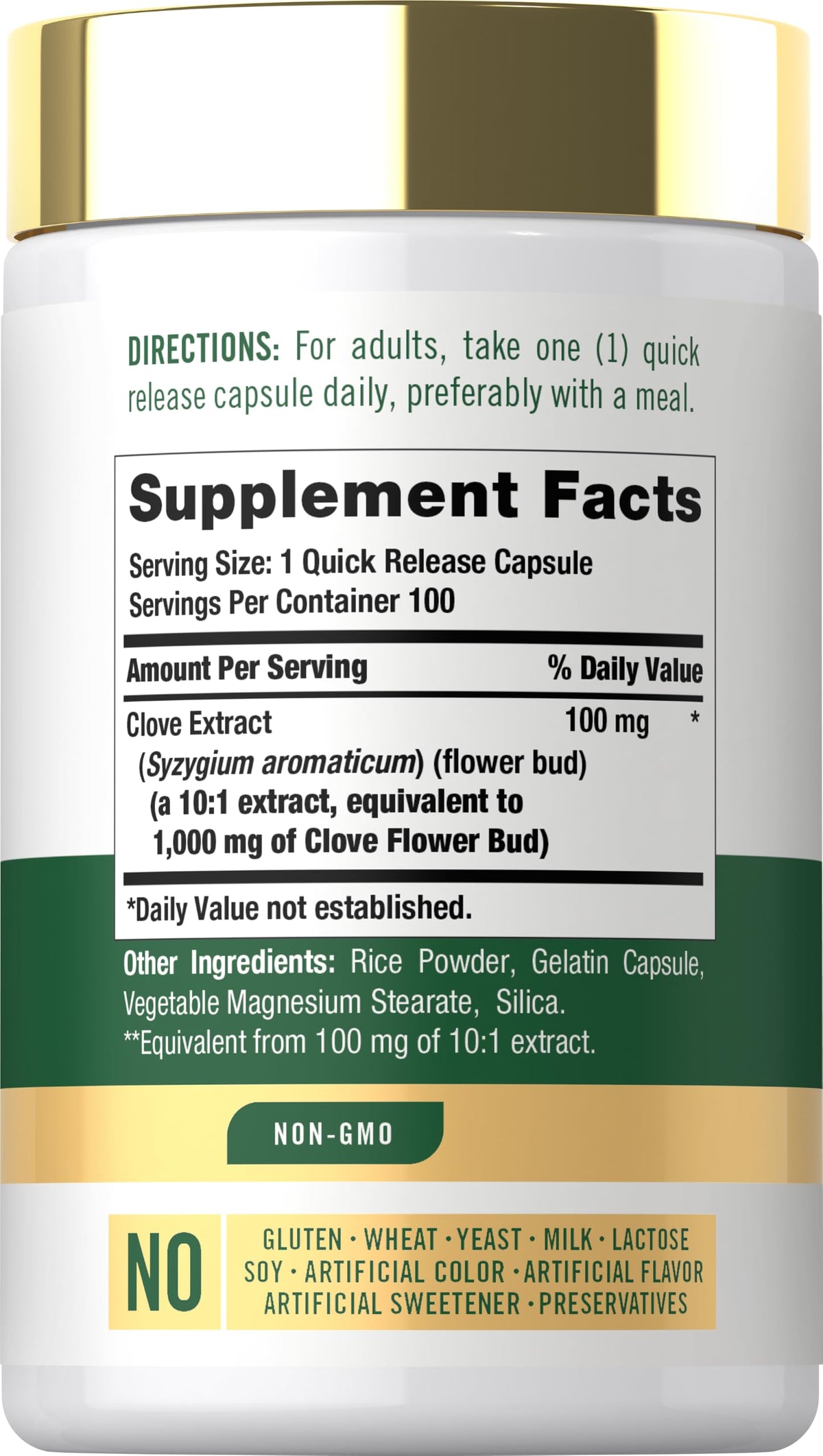 Carlyle Cloves Supplement Herbal Extract - 100 Capsules - image 2