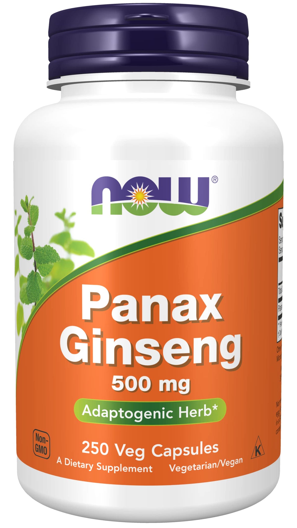 NOW Foods Panax Ginseng 500 mg - 250 Vegetarian Capsules
