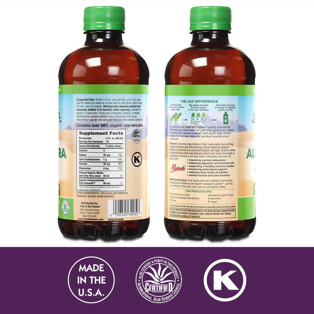 Lily of the Desert Aloe Vera Juice Whole Leaf - 32 Fl Oz - image 2