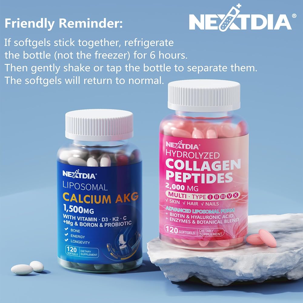 Nextdia Liposomal Calcium AKG Supplement 1500mg