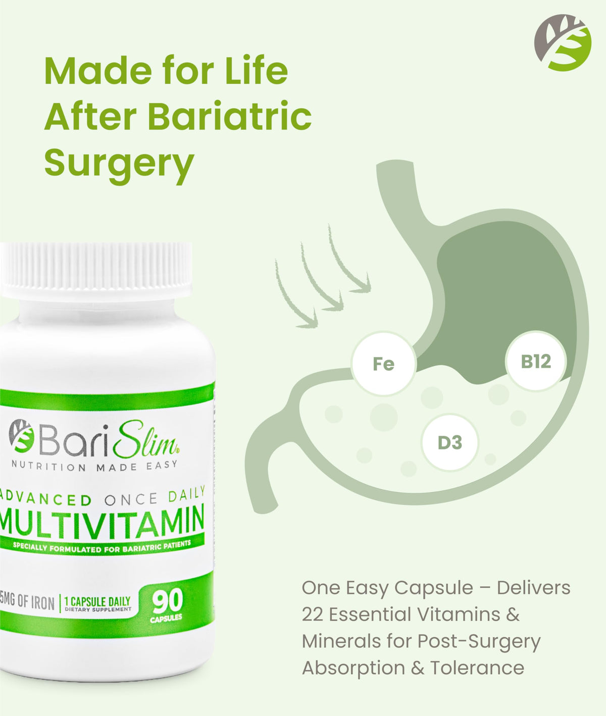 BariSlim Advanced Once Daily Bariatric Multivitamin Capsule - 45 mg