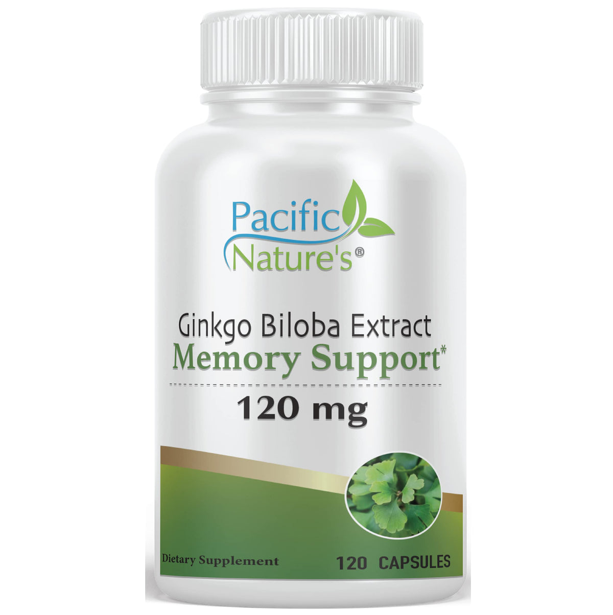 Pacific Nature's Ginkgo Biloba 120mg Memory Support - 120 Capsules