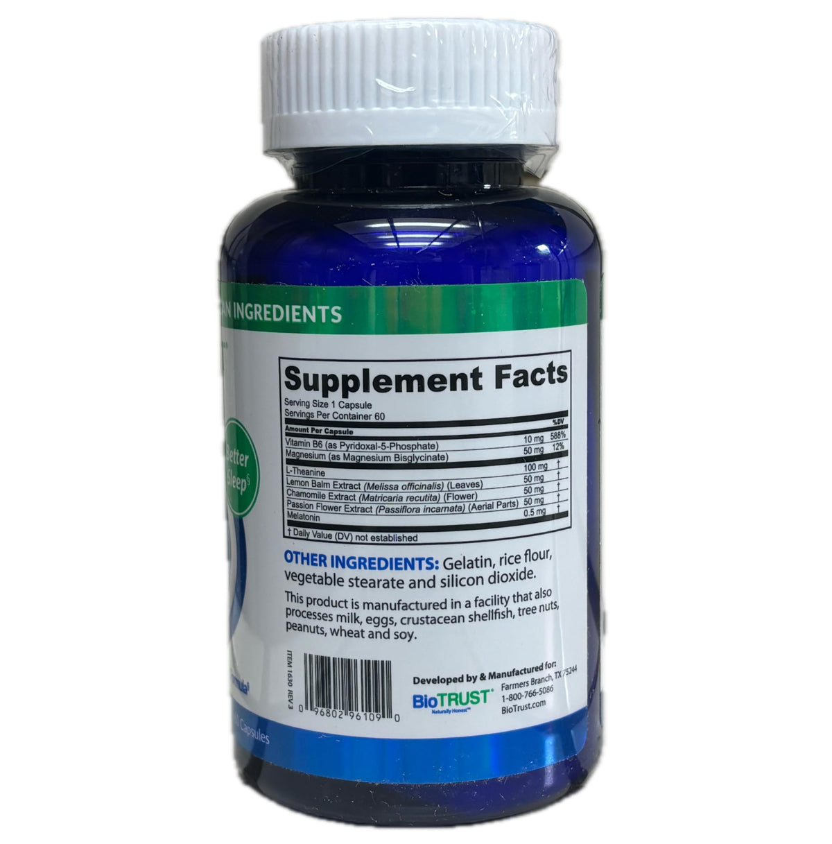 BioTrust Zen-Zzz Sleep Aid Melatonin Magnesium L-Theanine - 60 Capsules - image 6