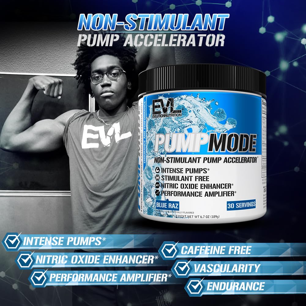 Evlution EVL PumpMode Nitric Oxide Supplement - Nitric Oxide Booster