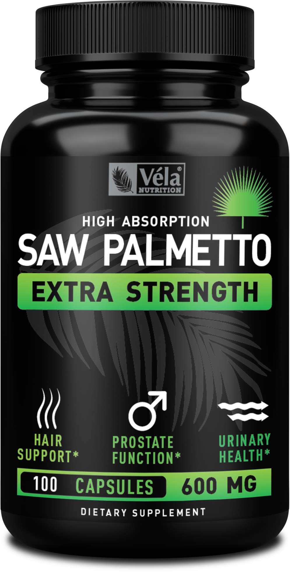 Véla Saw Palmetto 600mg Capsules - 100 Count