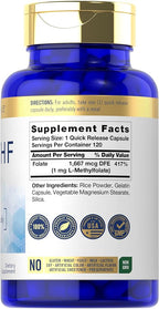 Carlyle 5-MTHF L-Methylfolate 1mg - 120 Capsules - image 2
