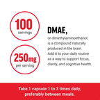 Force Factor DMAE Supplement for Concentration & Focus - 100 Capsules - image 4