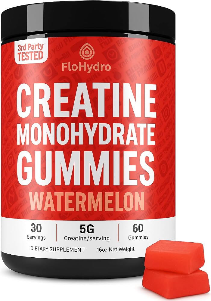 FloHydro Creatine Gummies 5g Monohydrate - 60 Count