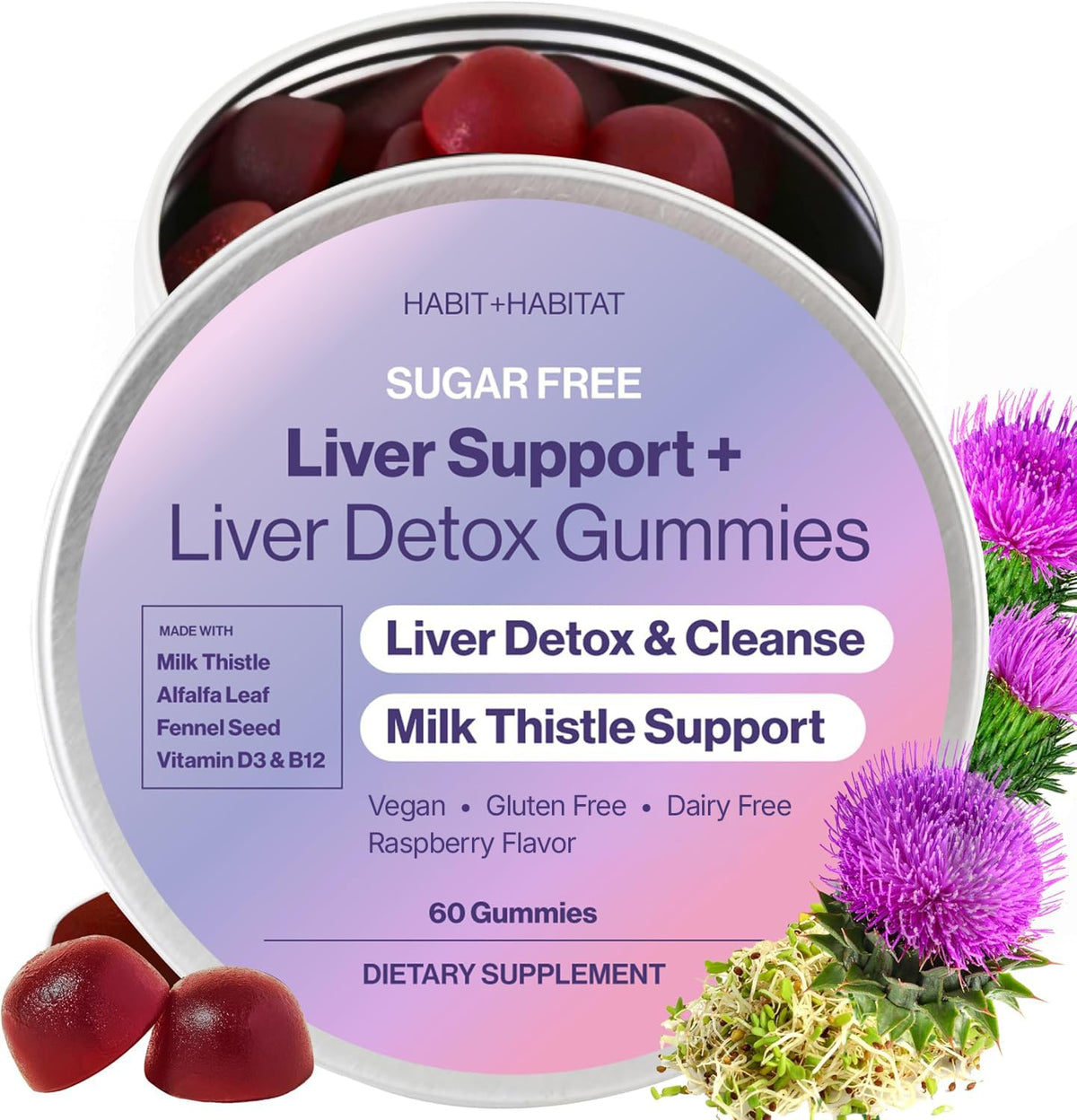 Habit + Habitat Liver Support Plus Milk Thistle Gummies - 1 Count