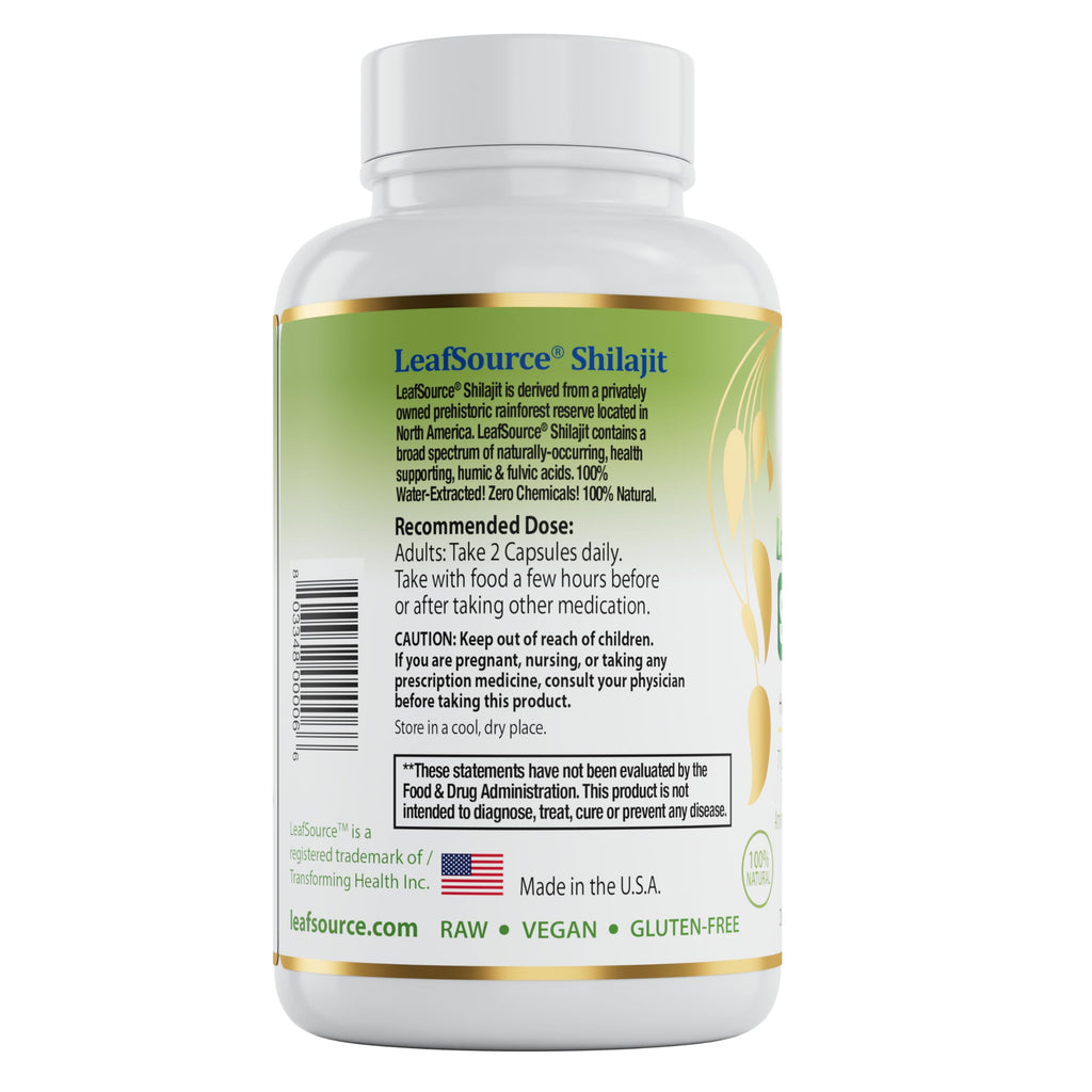 LEAFSOURCE Shilajit with Humic & Fulvic Acid - 120 Capsules - image 2