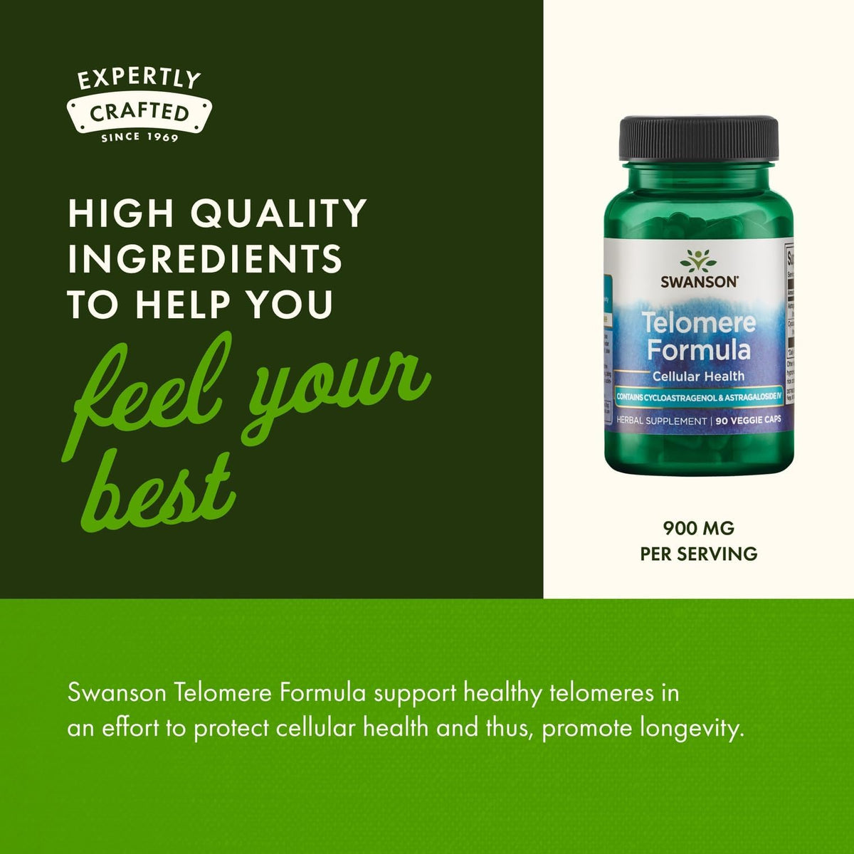 Swanson Cyclocell Telomere Formula - 90 Vegetarian Capsules - image 5