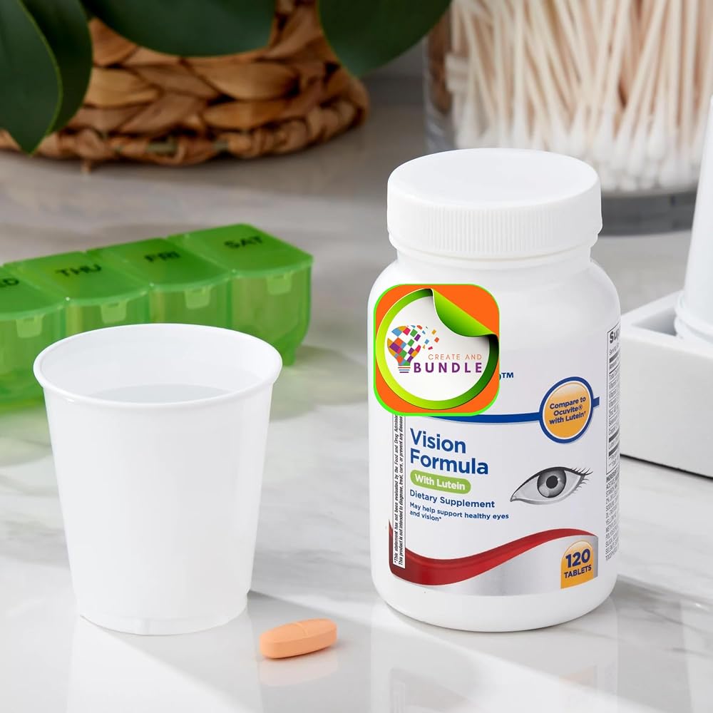 Create and Bundle Equate Vision Formula with Lutein Eye Health - 120 Tablets - image 3