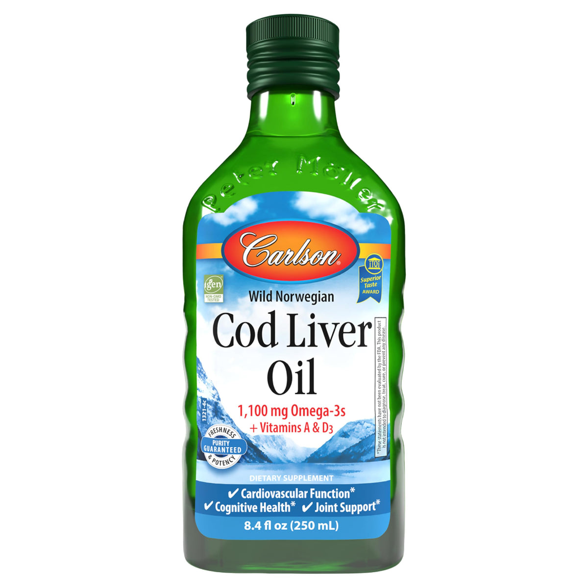 Carlson Cod Liver Oil 1100 mg Omega-3s - 250 mL
