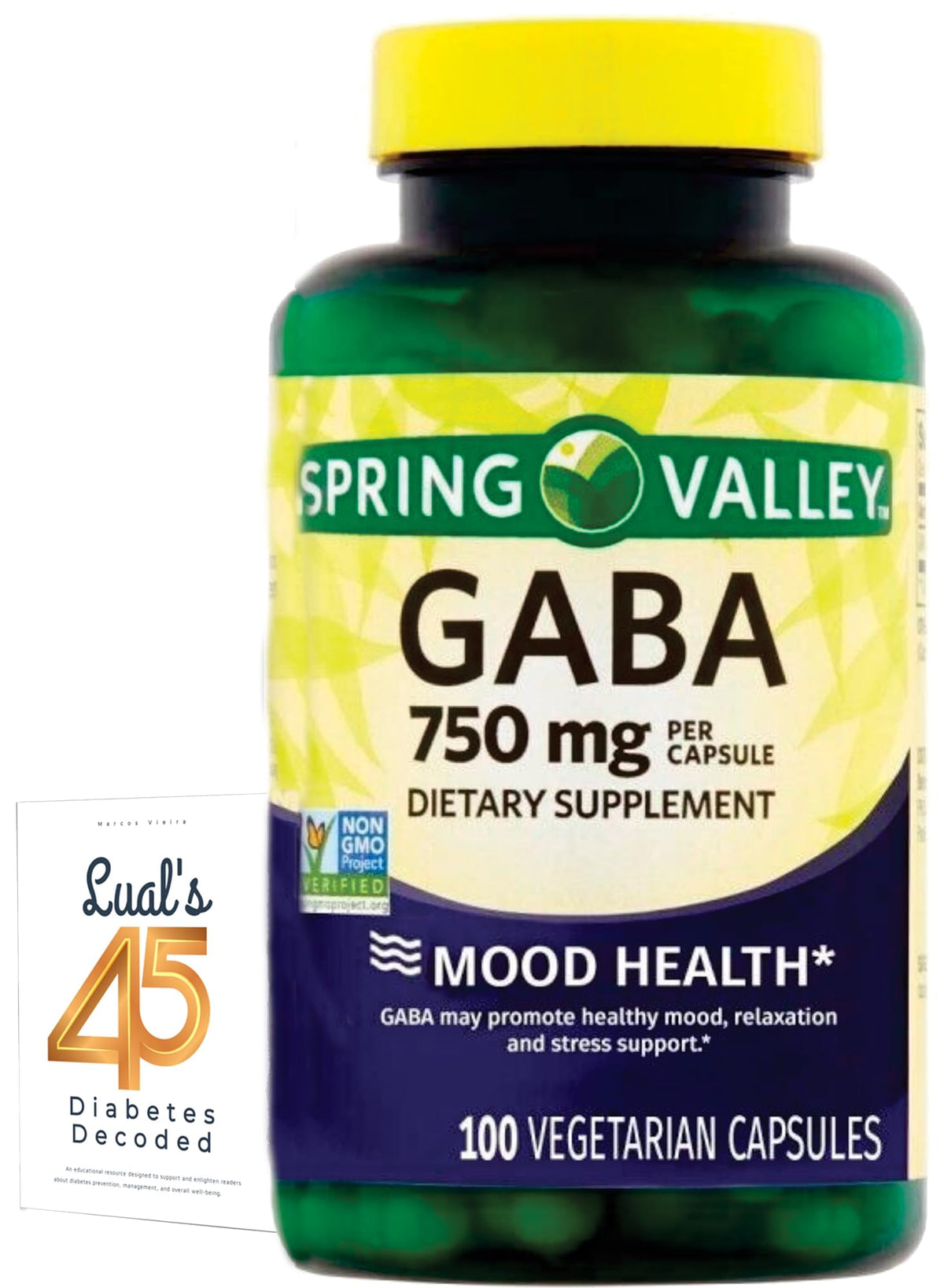 LUAL GABA 750mg Capsules for Sleep Support - 100 Capsules