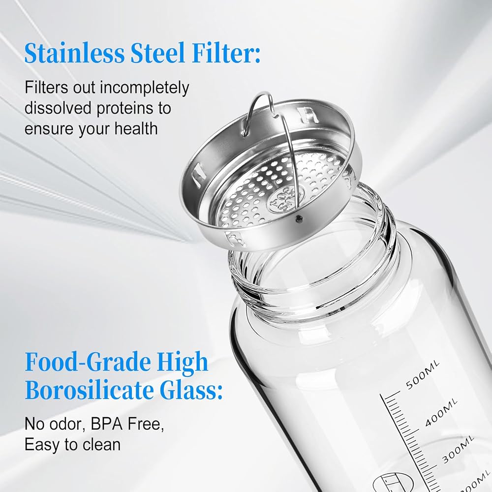 BNCWCQZ Glass Shaker Bottle