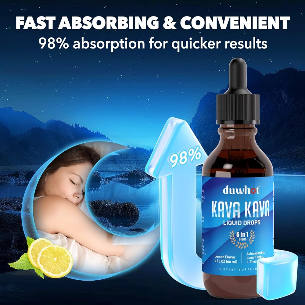 duwhot Kava Kava Extract Liquid Drops for Relaxation - 2 Fl Oz - image 5