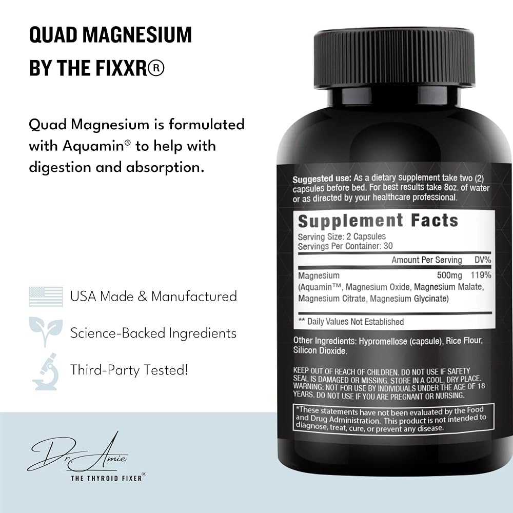 Fixxr Quad Magnesium 500 mg - 60 Capsules - image 2