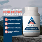 Ayush Herbs BacopaPlus Bacopa Supplement for Memory & Focus - 90 Capsules - image 2