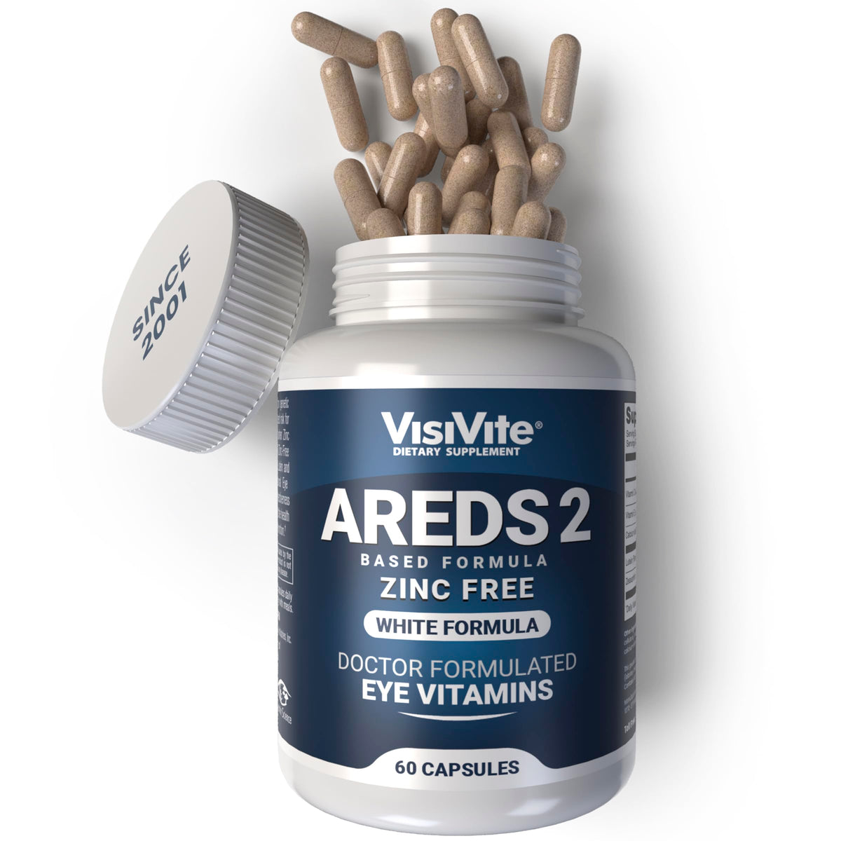 VisiVite AREDS 2 Eye Vitamins Zinc Free - 60 Capsules