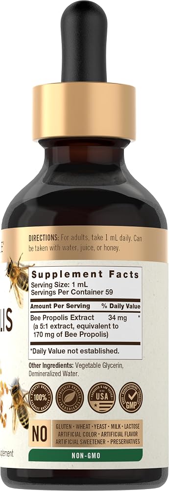 Carlyle Bee Propolis Tincture Drops Liquid Extract - 2 Fl Oz - image 2