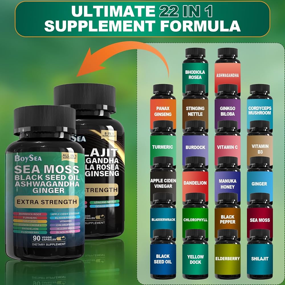 Boysea.Shilajit and Sea Moss Bundle
