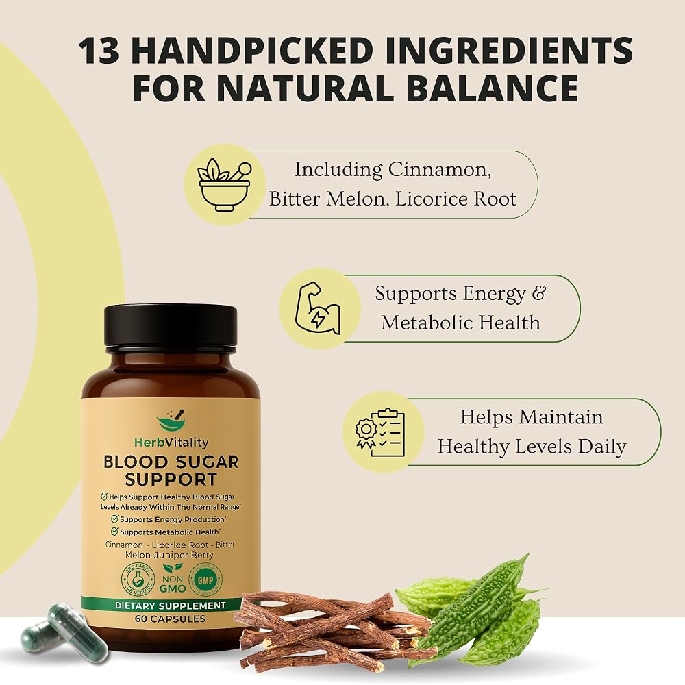 Herb Vitality Blood Sugar Support Supplement - 60 Capsules - image 2
