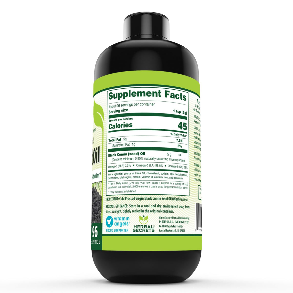 Herbal Secrets Black Seed Oil Supplement - 16 oz - image 2