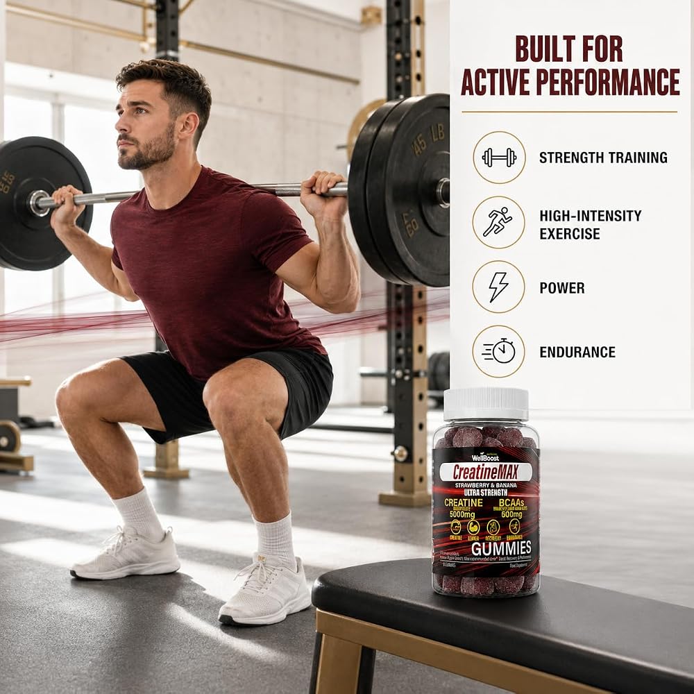 WellBoost Creatine MAX Gummies 5000mg - 90 Gummies - image 5