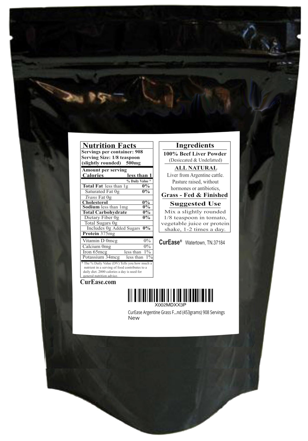 CurEase Argentine Grass-Fed Beef Liver Powder - 1 lb - image 2
