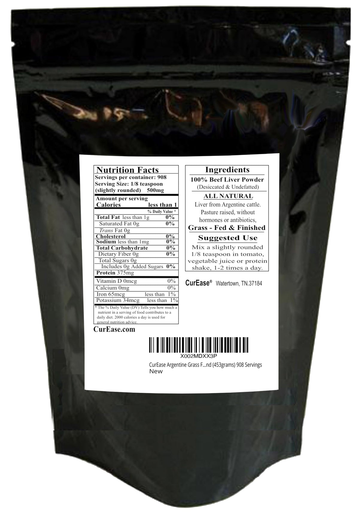 CurEase Argentine Grass-Fed Beef Liver Powder - 1 lb - image 2