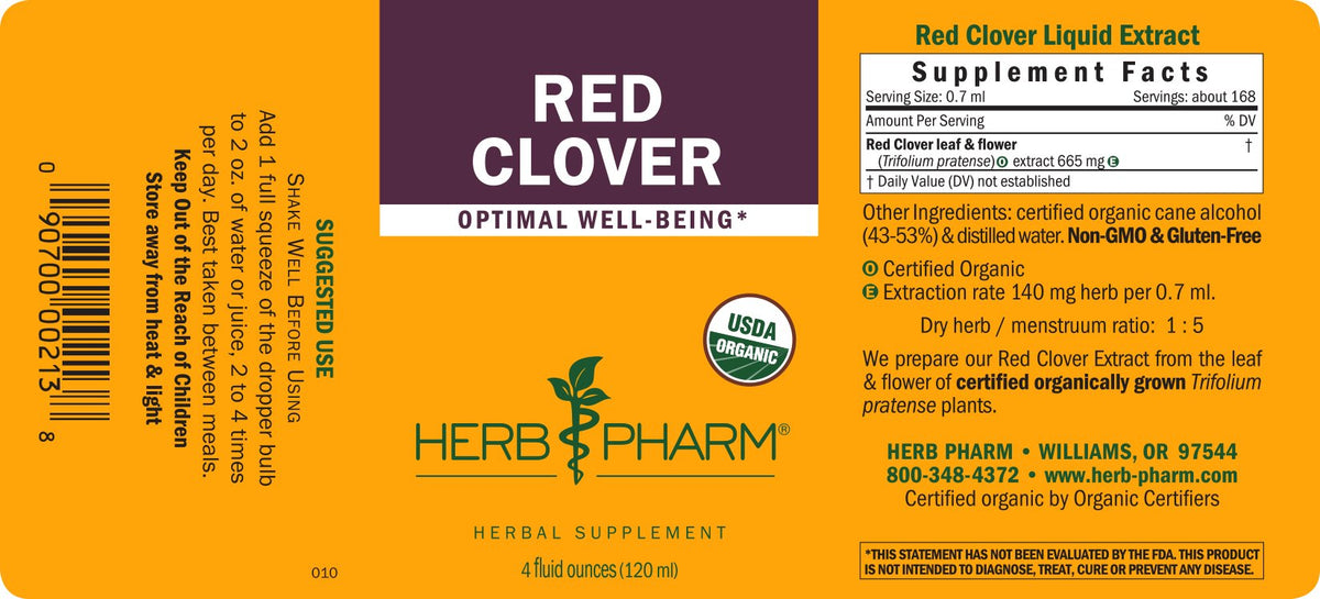 Herb Pharm Certified Organic Red Clover Extract