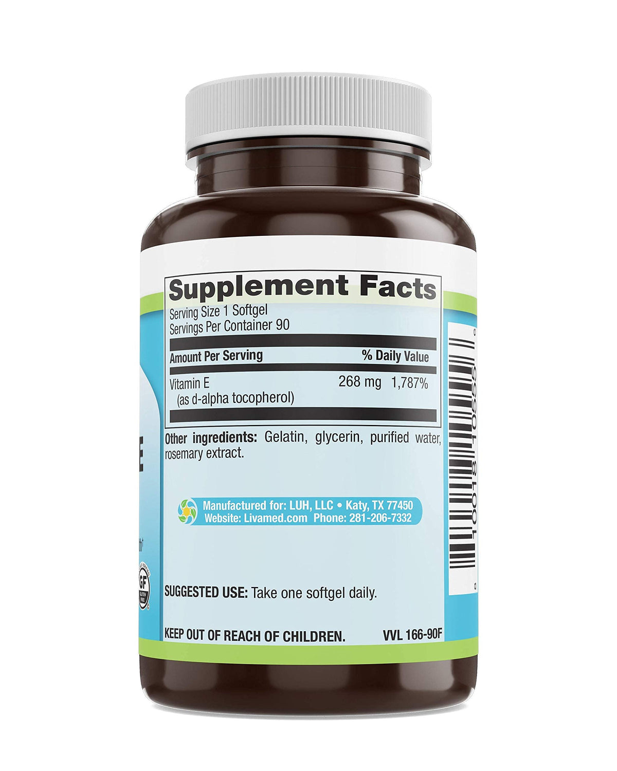 Livamed Non-GMO Sunflower E 400 IU - 90 Softgels - image 4