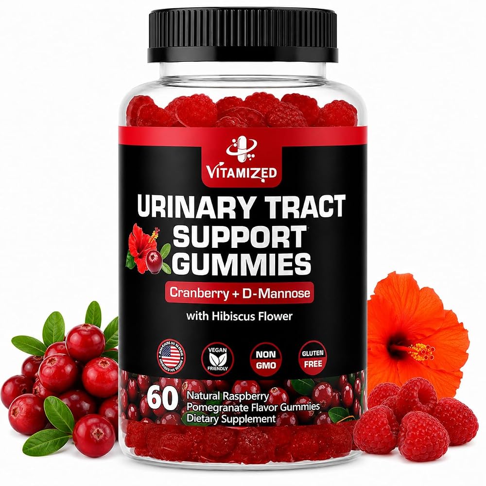 VITAMIZED Potent Cranberry Gummies 1500mg with D Mannose - Urinary