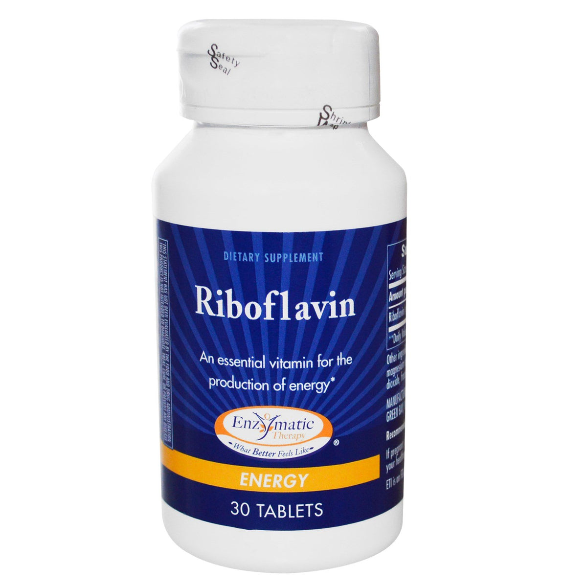 Enzymatic Therapy Riboflavin Vitamin B2 - 180 Tablets