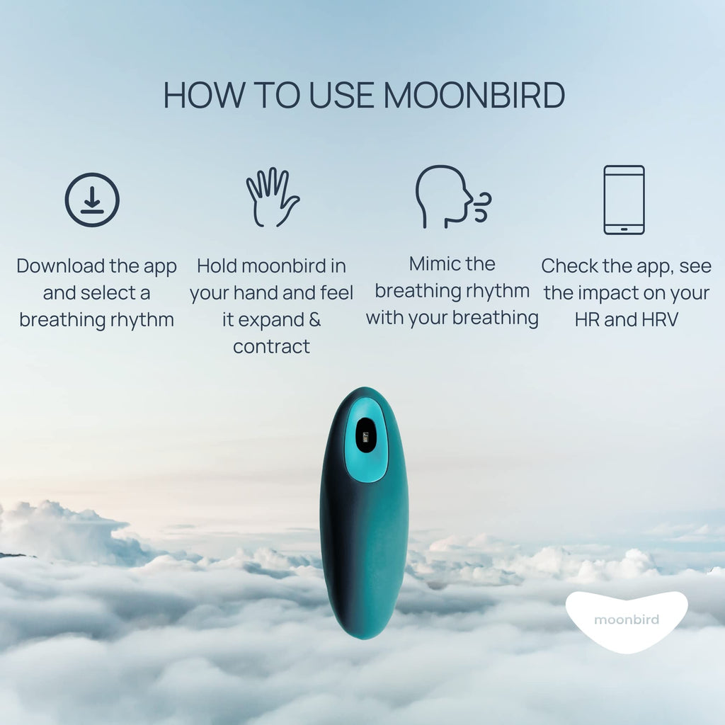 moonbird Handheld Breathing Guide Rechargeable - Blue Green - image 4