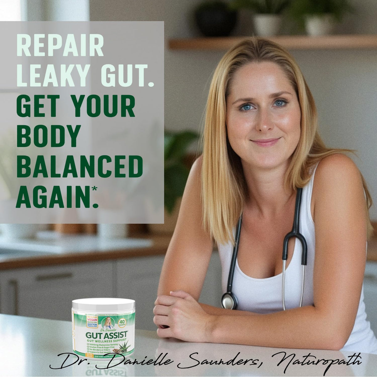 Doctor Danielle Gut Assist Leaky Gut Support Powder