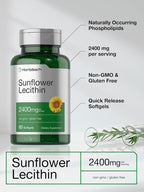 Horbäach Sunflower Lecithin Softgel Capsules 2400mg - 60 Softgels - image 4