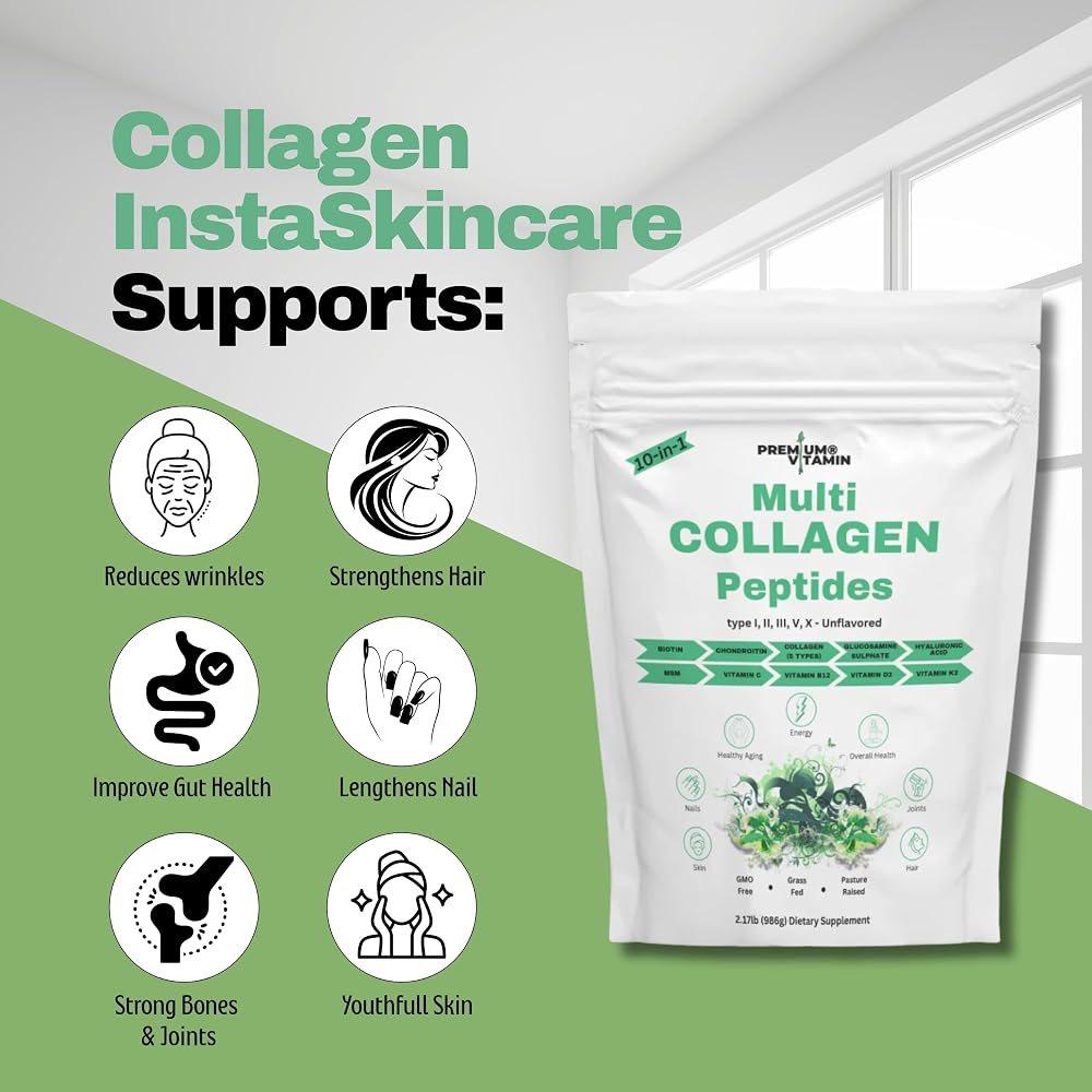 Premium Vitamin Multi Collagen Peptides Powder - 2.17 lbs - image 4
