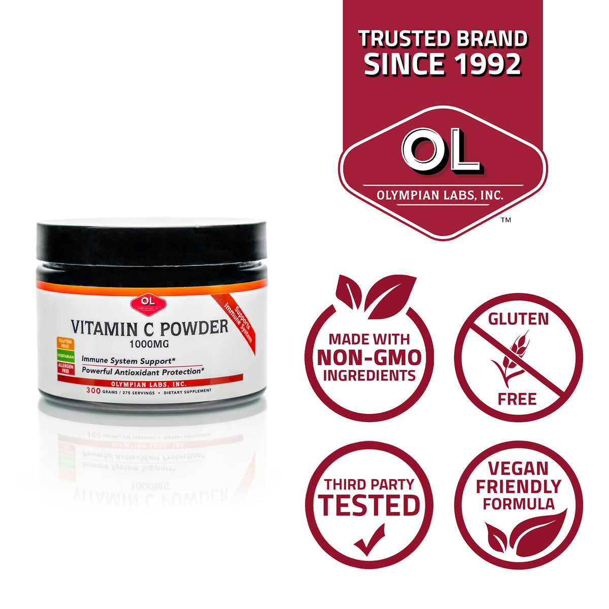 Olympian Labs Vitamin C Powder Immune Support - 300g - image 3