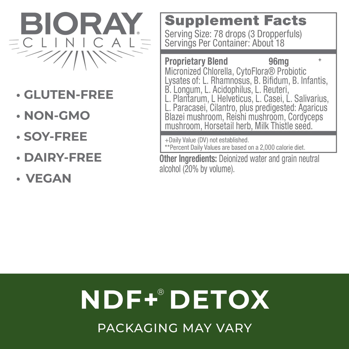 BIORAY Clinical NDF Plus Herbal Supplement - 1 fl oz - image 2