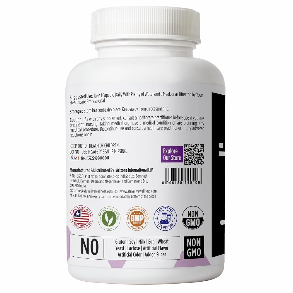 STAYALIVE Cortisol Manager Supplement 15-in-1 Complex - 120 Capsules - image 9