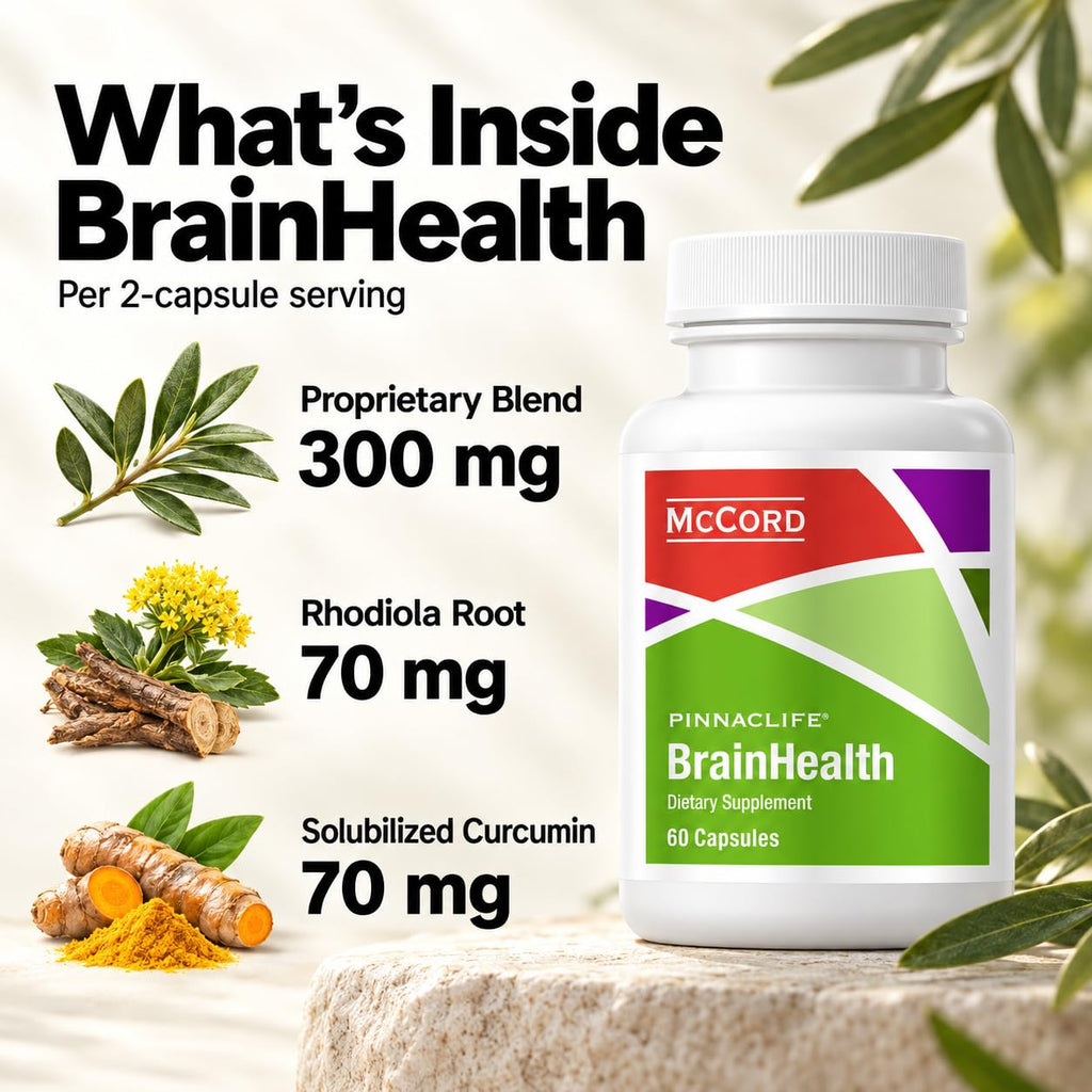 Pinnaclife McCord BrainHealth Brain Supplement for Memory & Focus - 60 Capsules - image 3