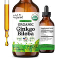 Wild & Organic Ginkgo Biloba Extract Drops for Brain & Focus - 4 oz