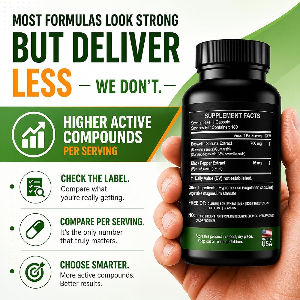 HCL Herbal Code Labs Boswellia Serrata Extract 700 mg - 180 Capsules - image 3